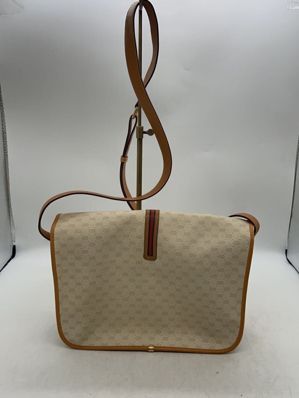 Gucci Sherry Shoulder Bag Beige Tan All over - Picture 3 of 7